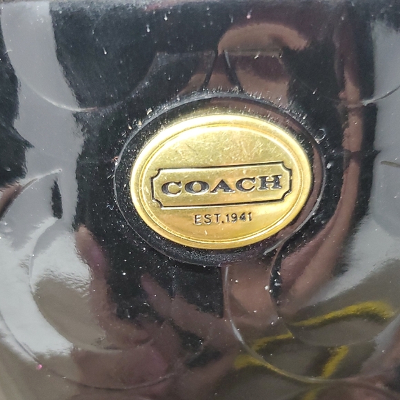 Coach Black Patent Leather Tote - Picture 5 of 13